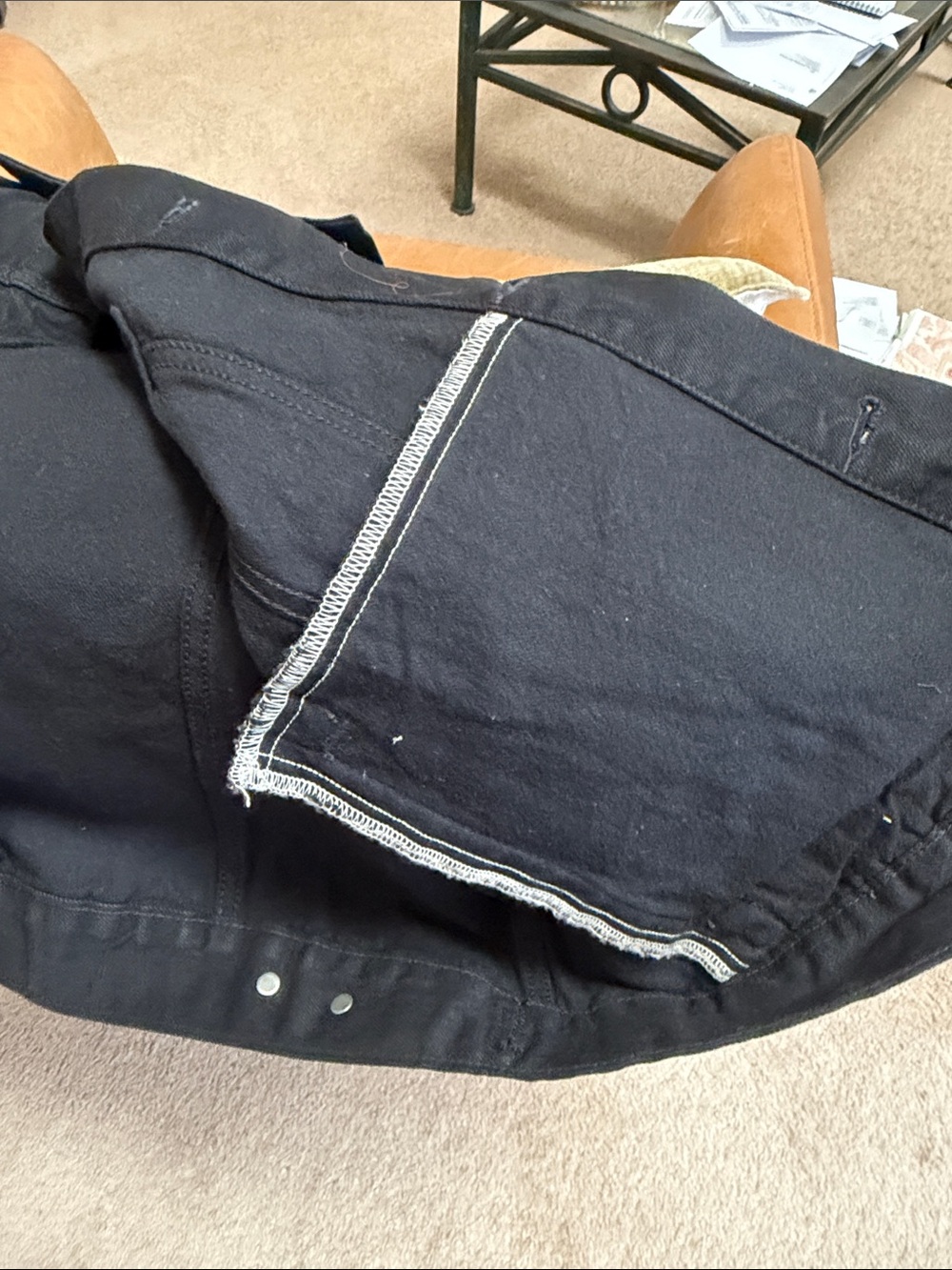 Levi's Black Men's Denim-Style Trucker Jacket - Picture 4 of 4